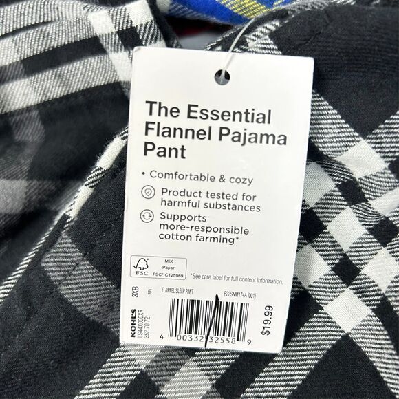 NWT Blue Black Red Men's Sonoma Essential Pants Pajamas lot of 3 3XB pj's L31 - Picture 6 of 9